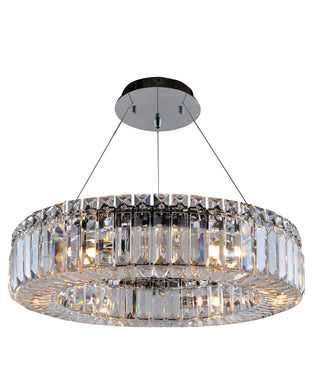 Buy chrome-with-clear-glass-and-clear-shade Rondelle Pendant by Allegri