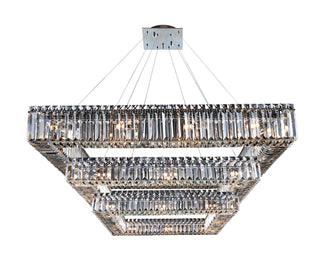 Buy chrome-with-firenze-clear-glass-and-clear-shade Quadro Pendant by Allegri