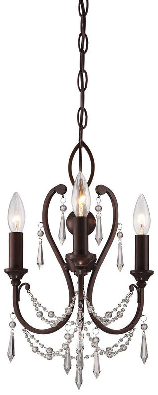 Buy vintage-bronze-and-clear-shade Outdoor (Damp) Chandelier by Minka-Lavery