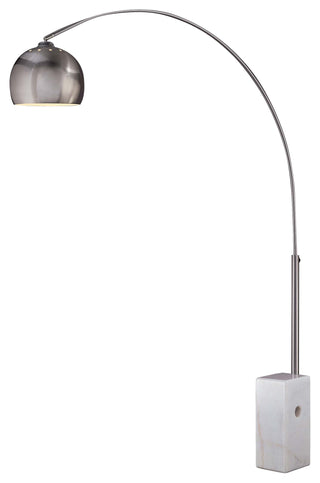 Buy brushed-nickel-with-brushed-nickel-glass-and-metal-shade George&#39;S Reading Room Floor Lamp by George Kovacs