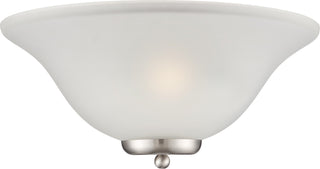 Buy brushed-nickel-with-frost-glass-and-frosted-shade Ballerina Outdoor (Damp) Sconce by Nuvo Lighting