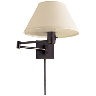 Buy bronze-with-6-x-12-x-7-linen-glass-and-white-shade Vc Classic Sconce by Visual Comfort Signature