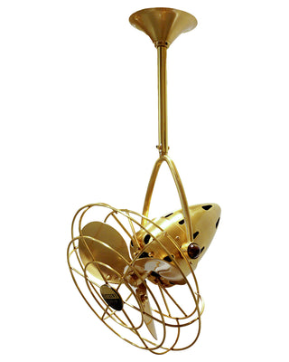 Buy brushed-brass-finish-with-brushed-brass-blades Jarold Direcional Ceiling Fan by Matthews Fan Company