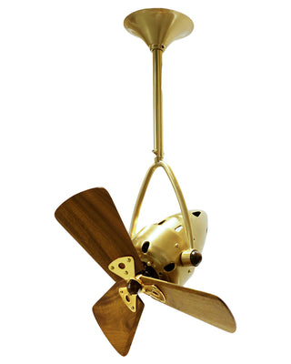 Buy brushed-brass-finish-with-mahogany-tone-blades Jarold Direcional Ceiling Fan by Matthews Fan Company