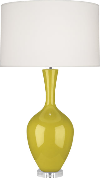 Buy citron-glazed-ceramic Audrey Table Lamp by Robert Abbey