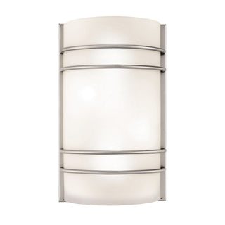 Buy brushed-steel-with-opal-glass-and-opal-shade Cassi Outdoor (Damp) Sconce by Access
