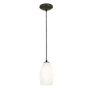 Buy oil-rubbed-bronze-with-white-stone-glass-and-white-shade Champagne Pendant by Access