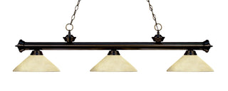 Buy bronze-with-golden-mottle-glass-and-multicolor-shade Riviera Billiard by Z-Lite
