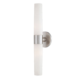 Buy polished-nickel-with-cylinder-white-glass-glass-and-white-shade Vesper Sconce by Eurofase
