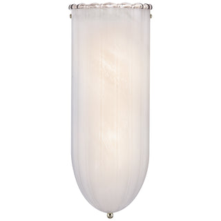 Buy polished-nickel-with-white-glass-glass-and-white-shade Rosehill Outdoor (Damp) Sconce by Visual Comfort Signature