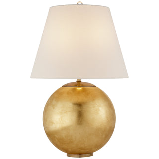 Buy gild-with-10-x-16-5-x-12-linen-glass-and-white-shade Morton Table Lamp by Visual Comfort Signature
