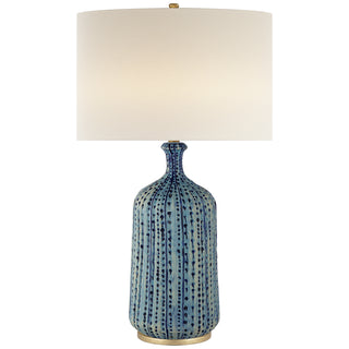 Buy pebbled-aquamarine Culloden Table Table Lamp by Visual Comfort Signature