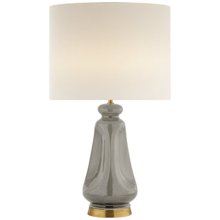 Buy shellish-gray-with-17-x-17-x-12-5-linen-glass-and-natural-cream-shade Kapila Table Lamp by Visual Comfort Signature
