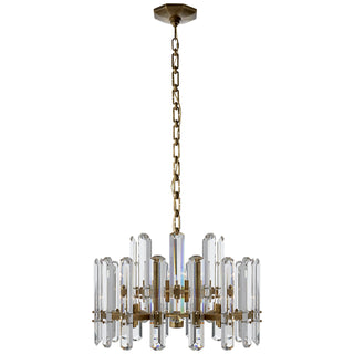 Buy hand-rubbed-antique-brass-with-crystal-glass-and-clear-shade Bonnington Chandelier by Visual Comfort Signature