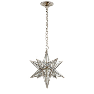 Buy burnished-silver-leaf-with-antique-mirror-glass-and-mercury-shade Moravian Star Lantern by Visual Comfort Signature