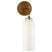 Hand-Rubbed Antique Brass with White Glass Glass and White Shade