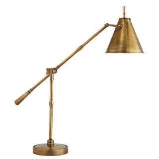 Buy hand-rubbed-antique-brass-and-metal-shade Goodman Table Lamp by Visual Comfort Signature