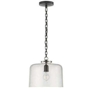 Buy bronze-with-seeded-glass-glass-and-clear-seedy-shade Katie Dome Outdoor (Damp) Pendant by Visual Comfort Signature