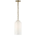 Hand-Rubbed Antique Brass with White Glass Glass and White Shade