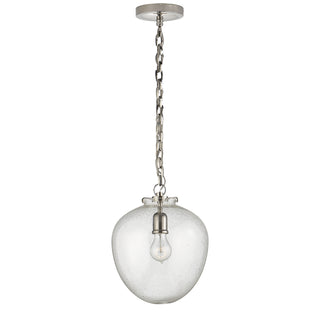 Buy polished-nickel-with-seeded-glass-glass-and-clear-seedy-shade Katie Acorn Outdoor (Damp) Pendant by Visual Comfort Signature
