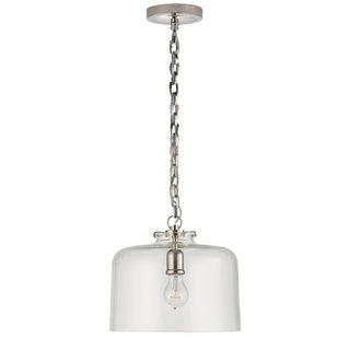 Buy polished-nickel-with-clear-glass-glass-and-clear-shade Katie Dome Outdoor (Damp) Pendant by Visual Comfort Signature