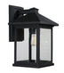 Black with Clear Beveled Glass and Clear Shade