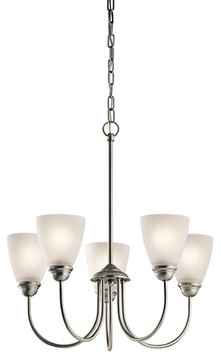 Buy brushed-nickel-with-satin-etched-cased-opal-glass Jolie Chandelier by Kichler