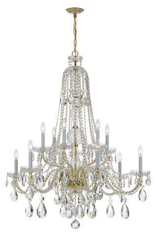 Buy polished-brass-and-clear-shade Traditional Crystal Chandelier by Crystorama