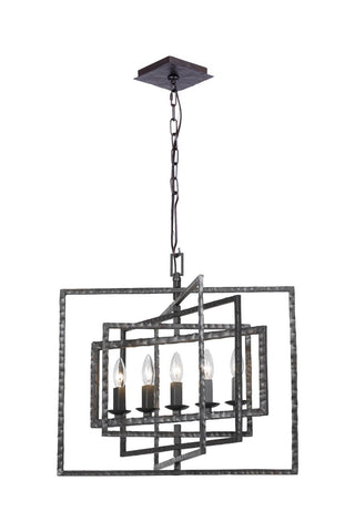 Buy raw-steel Capri Outdoor (Damp) Chandelier by Crystorama
