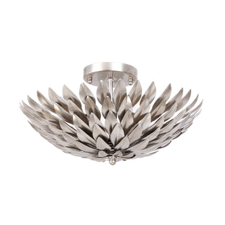 Buy antique-silver Broche Outdoor (Damp) Flush Mount Ceiling Light by Crystorama