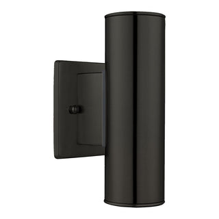 Buy matte-black-and-black-shade Riga Outdoor (Wet) Sconce by Eglo USA