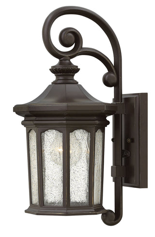 Buy oil-rubbed-bronze-with-clear-seedy-glass-and-clear-shade Raley Outdoor (Wet) Wall Lantern by Hinkley