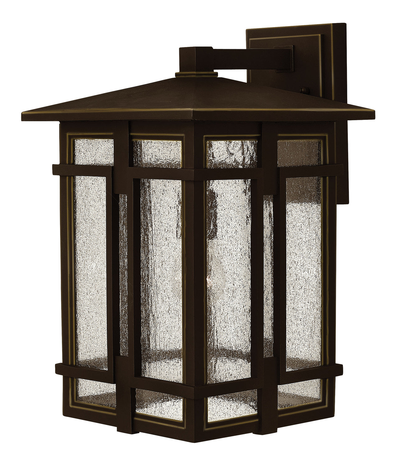 Tucker Wall Lantern by Hinkley – Lights: 1 Light (12.25"L x 11.00"W x 18.00"H) – Finish: Oil Rubbed Bronze with Clear Seedy Glass and Clear Shade – Hinkley-1965OZ