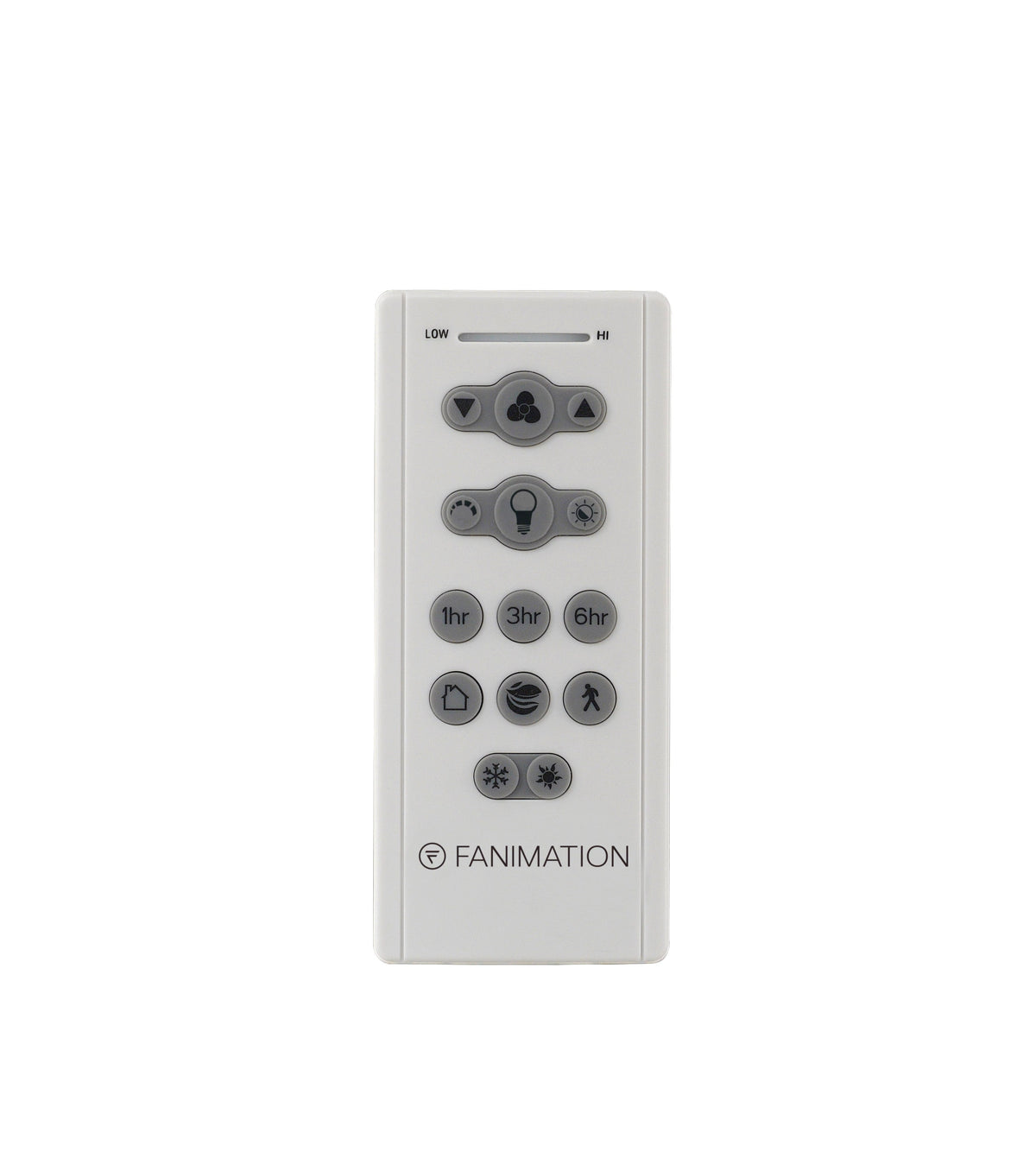 Fanimation TR205S Handheld Remote Control for Blitz & Covert DC Ceiling Fans – 3-Speed Fan, Light Dimming, Reverse, Timer & Wall Cradle Included