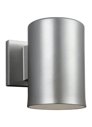 Buy painted-brushed-nickel-and-metal-shade Outdoor Cylinders Outdoor (Wet) Wall Lantern by Visual Comfort Studio