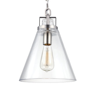 Buy satin-nickel Frontage Pendant by Visual Comfort Studio