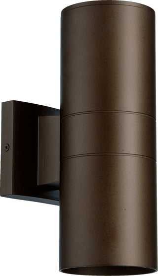 Buy oiled-bronze-and-metal-shade Cylinder Outdoor (Wet) Wall Lantern by Quorum