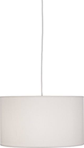 Buy painted-white-with-pearl-dupioni-fabric-shade-with-fabric-diffuser-glass-and-white-shade Elena Pendant by Robert Abbey