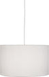 Painted White with Pearl Dupoini Fabric Shade With Fabric Diffuser Glass and White Shade