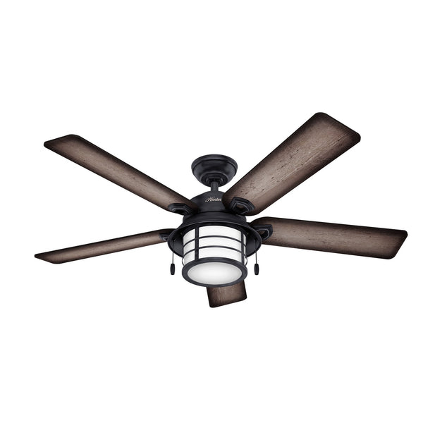 Key Biscayne Outdoor (Damp) Ceiling Fan with Light by Hunter