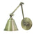 Antique Brass with Metal Glass and Metal Shade
