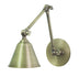 Antique Brass with Metal Glass and Metal Shade