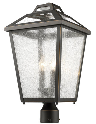 Buy oil-rubbed-bronze-with-clear-seedy-glass-and-clear-shade Bayland Outdoor (Wet) Post Lantern by Z-Lite