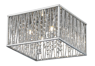 Buy chrome-with-chrome-glass Terra Flush Mount Light by Z-Lite