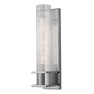 Buy polished-nickel-with-clear-glass-and-clear-shade Sperry Outdoor (Damp) Sconce by Hudson Valley