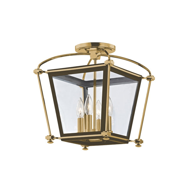 Hollis Outdoor (Damp) Semi Flush Mount Light by Hudson Valley