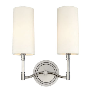 Buy polished-nickel-with-off-white-glass Dillon Outdoor (Damp) Sconce by Hudson Valley