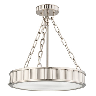 Buy polished-nickel-with-clear-outside-frosted-inside-glass-and-metal-shade Middlebury Outdoor (Damp) Semi-Flush Mount Ceiling Light by Hudson Valley
