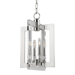 Buy polished-nickel-and-multicolor-shade Wellington Outdoor (Damp) Pendant by Hudson Valley