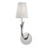 Polished Nickel with White Glass and White Shade